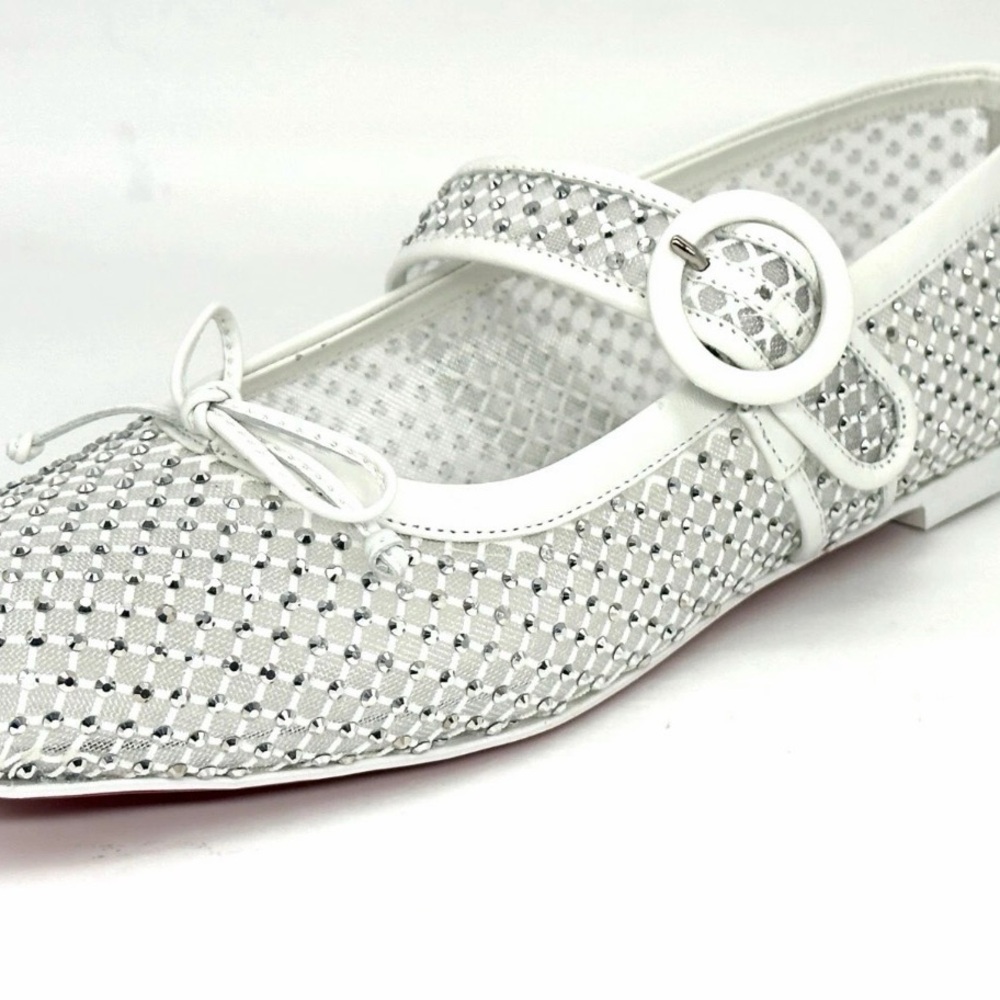 Christian Louboutin MAMASTRAPITINA Strass Crystal Mesh Ballerina Flat Shoes
9.5 - Picture 8 of 16